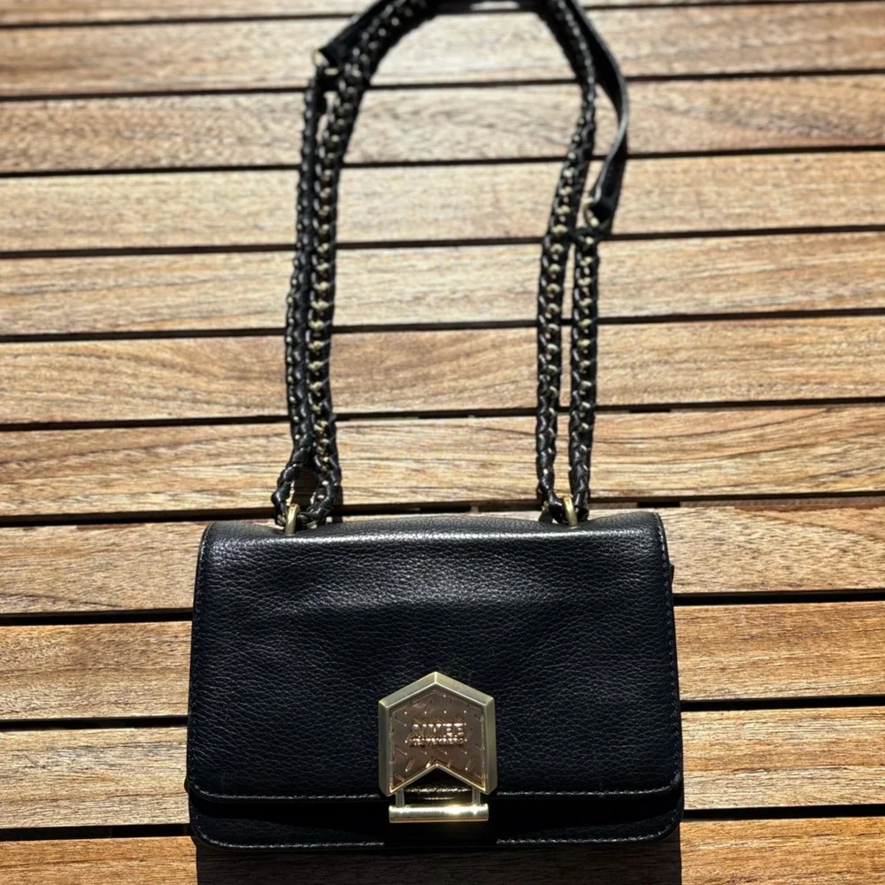 Aimee Kestenberg Crossbody Bag | Pebbled Leather Chain Strap | Mirror Interior - Picture 1 of 11